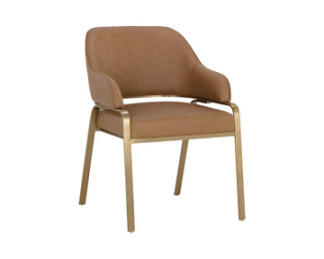 Malachi Dining Armchair-Milliken Cognac