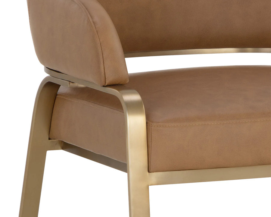 Malachi Dining Armchair-Milliken Cognac