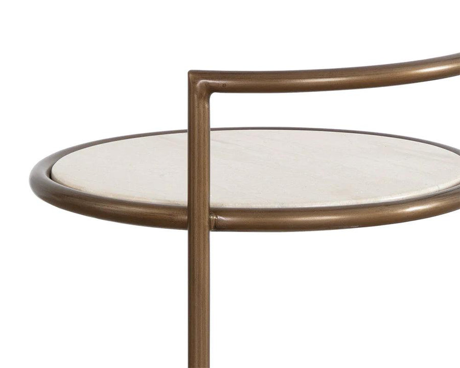 Parga End Table-Bronze - Maison Vogue