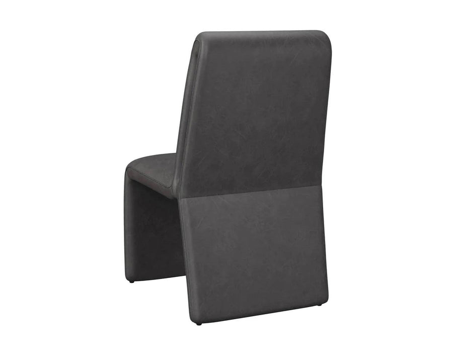 Cascata Dining Chair-Marseille Black Leather - Maison Vogue