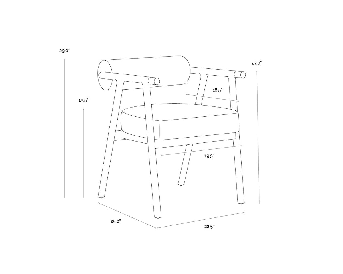 Sova Dining Armchair-Sahara Camel
