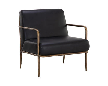 Lathan Lounge Chair-Charcoal Black - Maison Vogue
