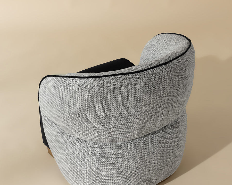 Fatina Lounge Chair-Abbington Black / Vera White Pepper