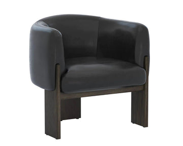 Trine Lounge Chair-Black Leather