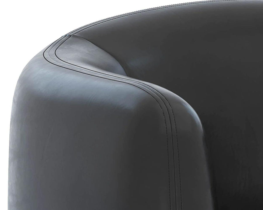 Trine Lounge Chair-Black Leather - Maison Vogue