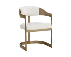 Beaumont Dining Armchair-Rhea Light Barley
