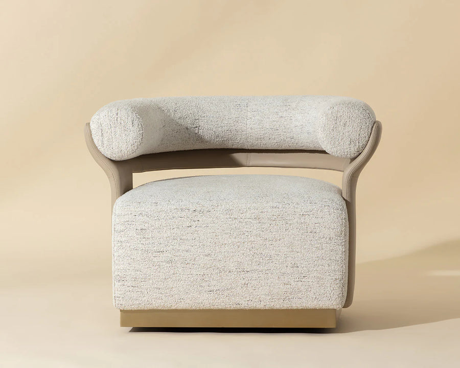 Olida Swivel Lounge Chair-Hailey Moon / Napa Beige