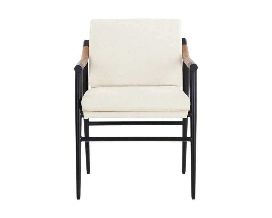 Meadow Dining Armchair-Heather Ivory Tweed - Maison Vogue