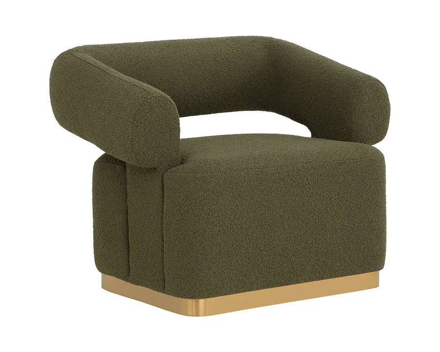 Aggie Swivel Lounge Chair-Copenhagen Olive