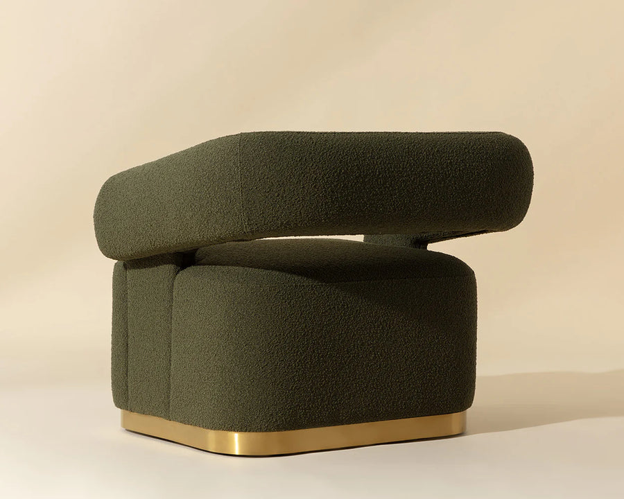 Aggie Swivel Lounge Chair-Copenhagen Olive