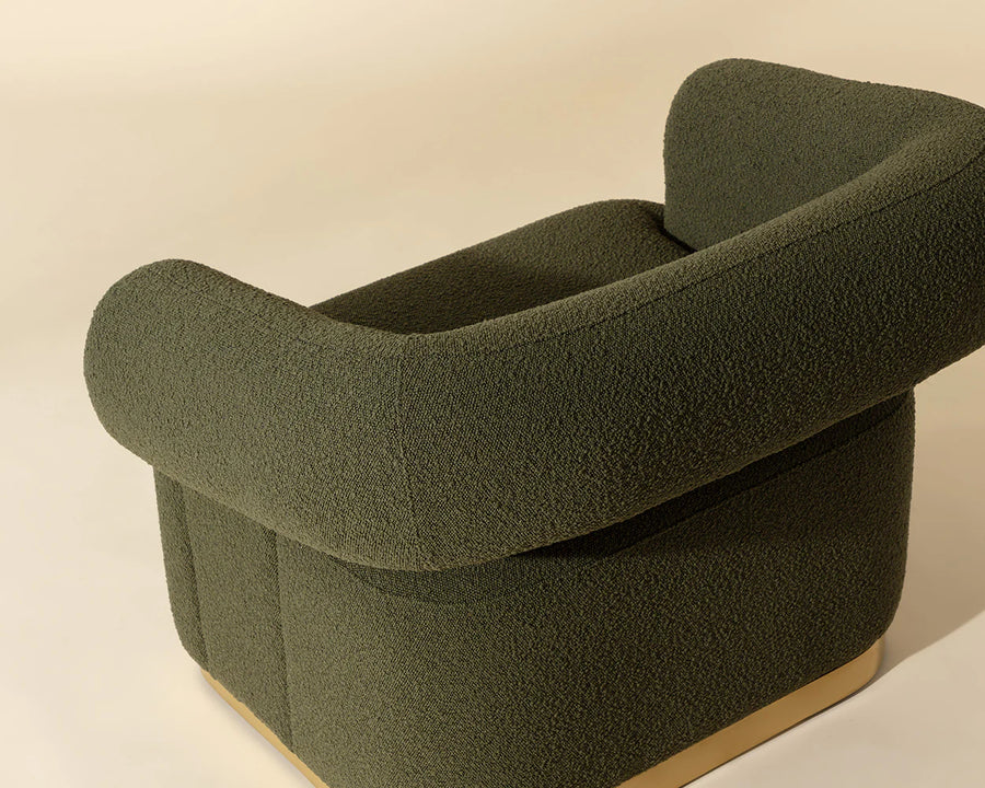 Aggie Swivel Lounge Chair-Copenhagen Olive