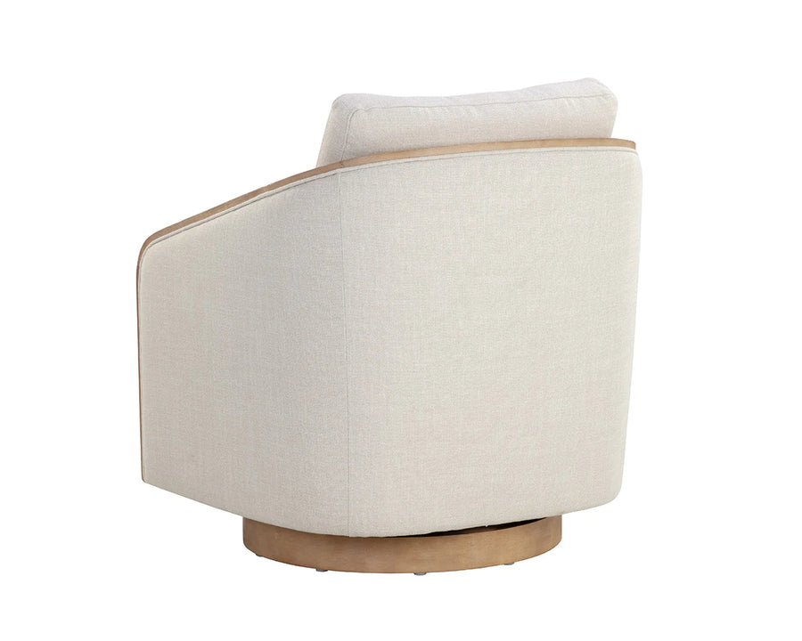 Tasia Swivel Lounge Chair-Effie Linen