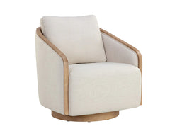 Tasia Swivel Lounge Chair-Effie Linen