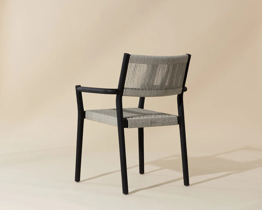 Kavala Stackable Dining Armchair - Charcoal-(Set of 2)