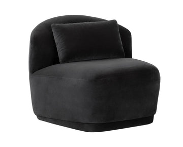 Soraya Swivel Armless Chair-Shadow Grey