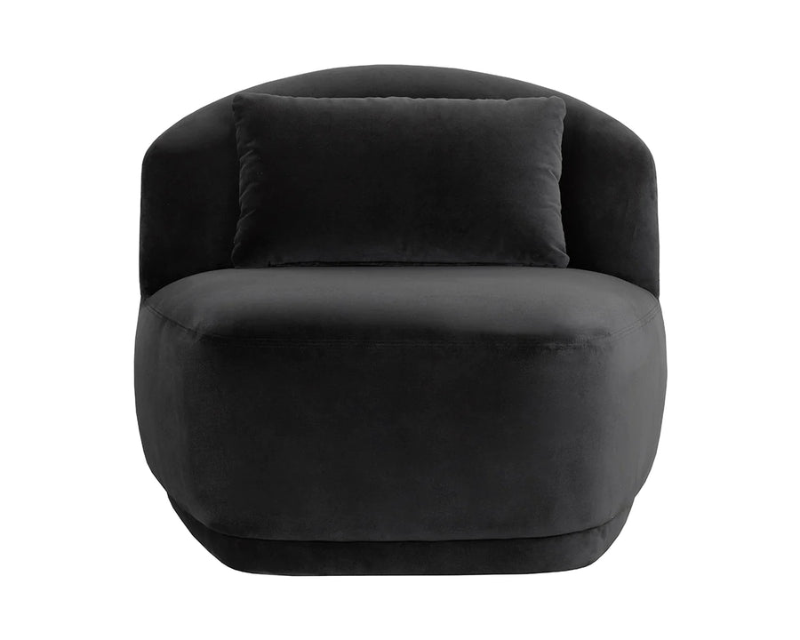 Soraya Swivel Armless Chair-Shadow Grey