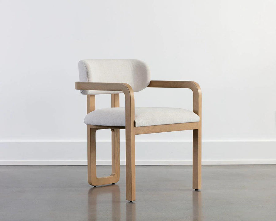Madrone Dining Armchair - Rustic Oak - Maison Vogue