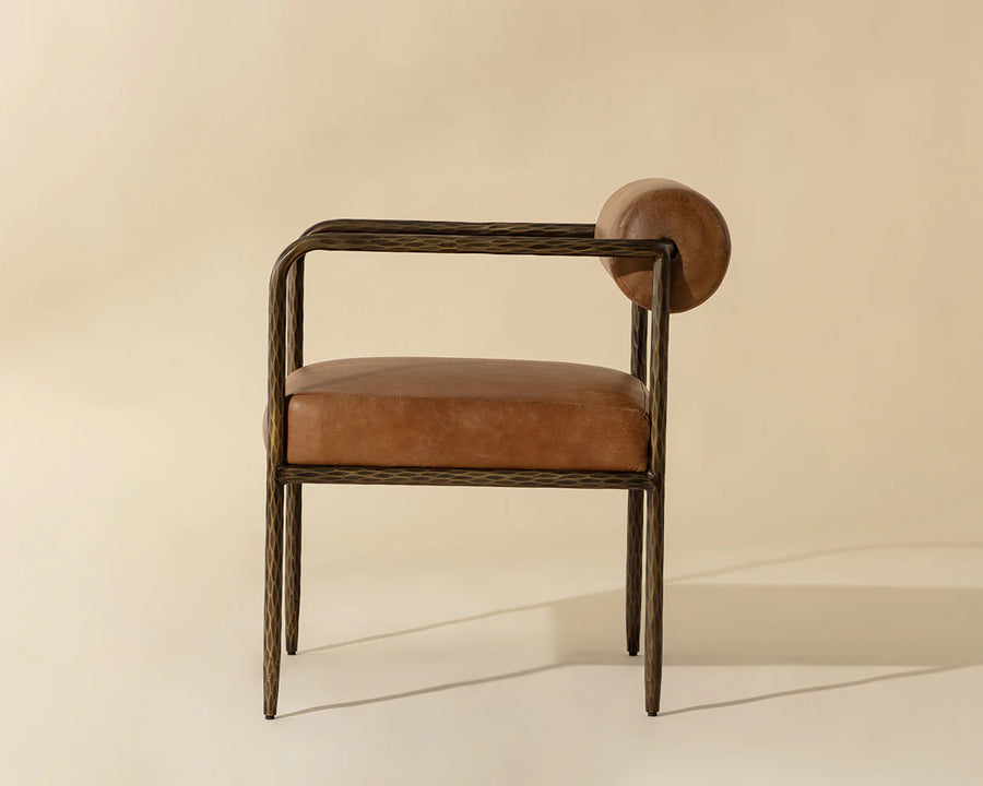 Ajani Dining Armchair-Tan