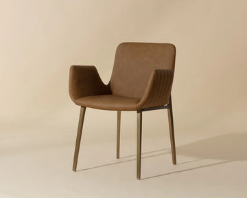 Lucano Dining Armchair-Miliken Cognac