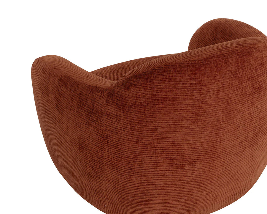 Ismo Swivel Lounge Chair-Opera Spice