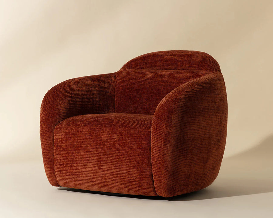 Ismo Swivel Lounge Chair-Opera Spice