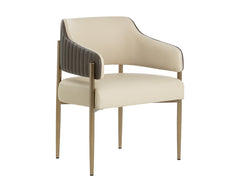Tova Dining Armchair-Dillon Cream / Bravo Ash