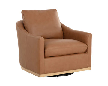 Corbin Swivel Lounge Chair-Aline Butternut