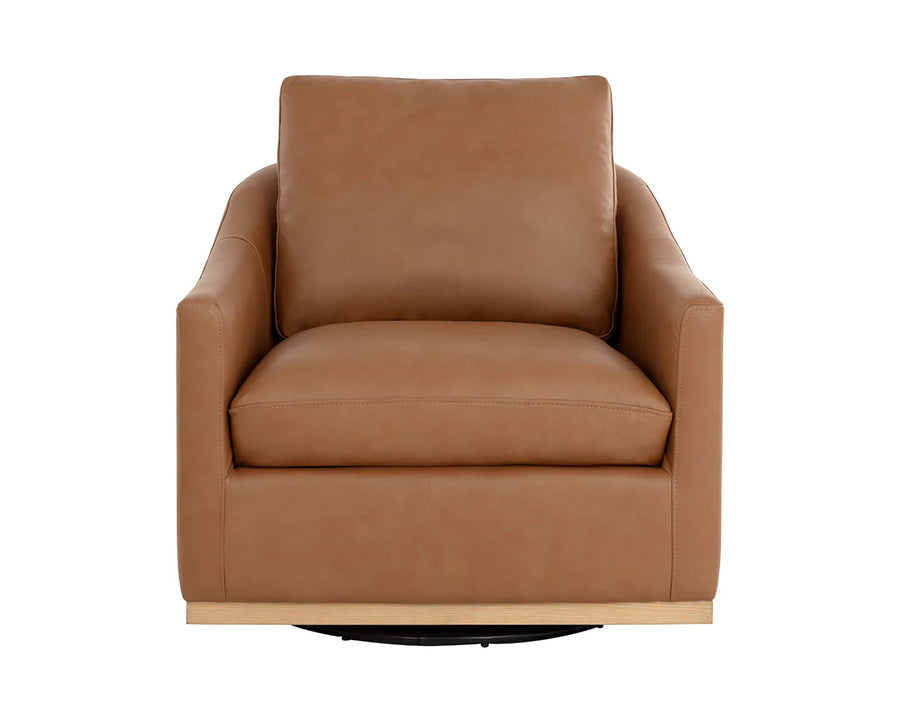 Corbin Swivel Lounge Chair-Aline Butternut