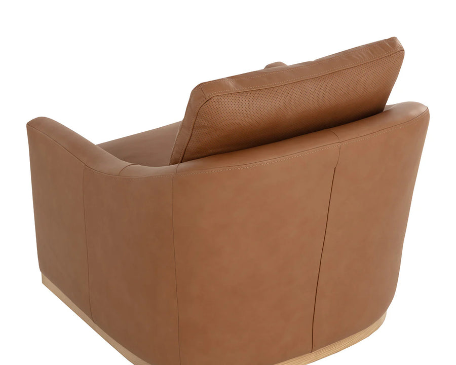 Corbin Swivel Lounge Chair-Aline Butternut