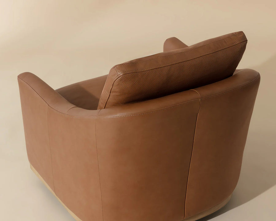 Corbin Swivel Lounge Chair-Aline Butternut