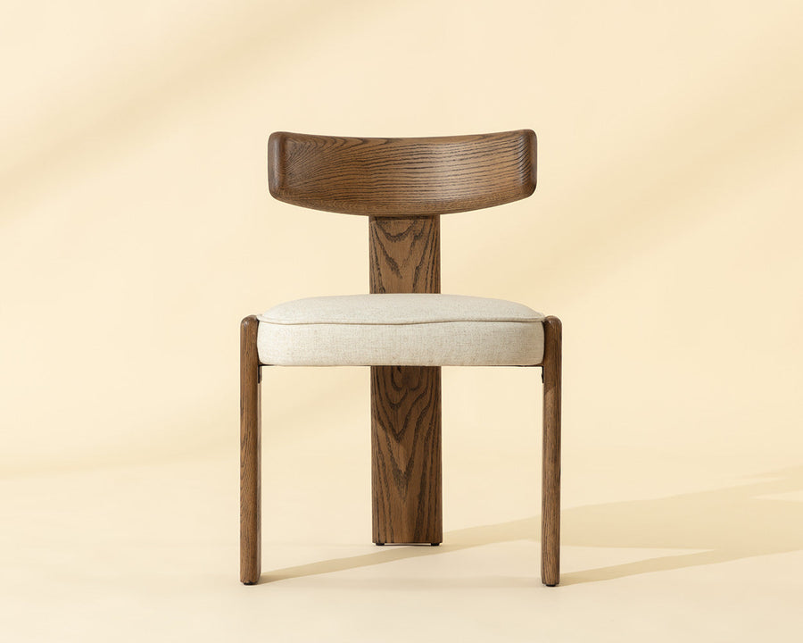 Horton Dining Chair - Warm Brown-Geralt Linen-Set of 2