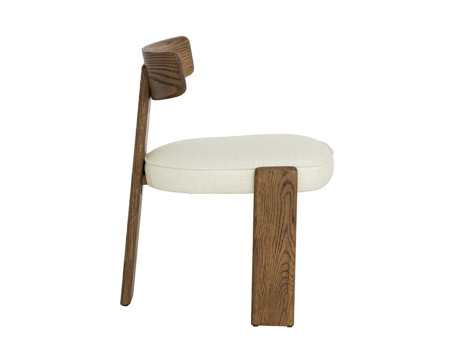 Horton Dining Chair - Warm Brown-Geralt Linen-Set of 2
