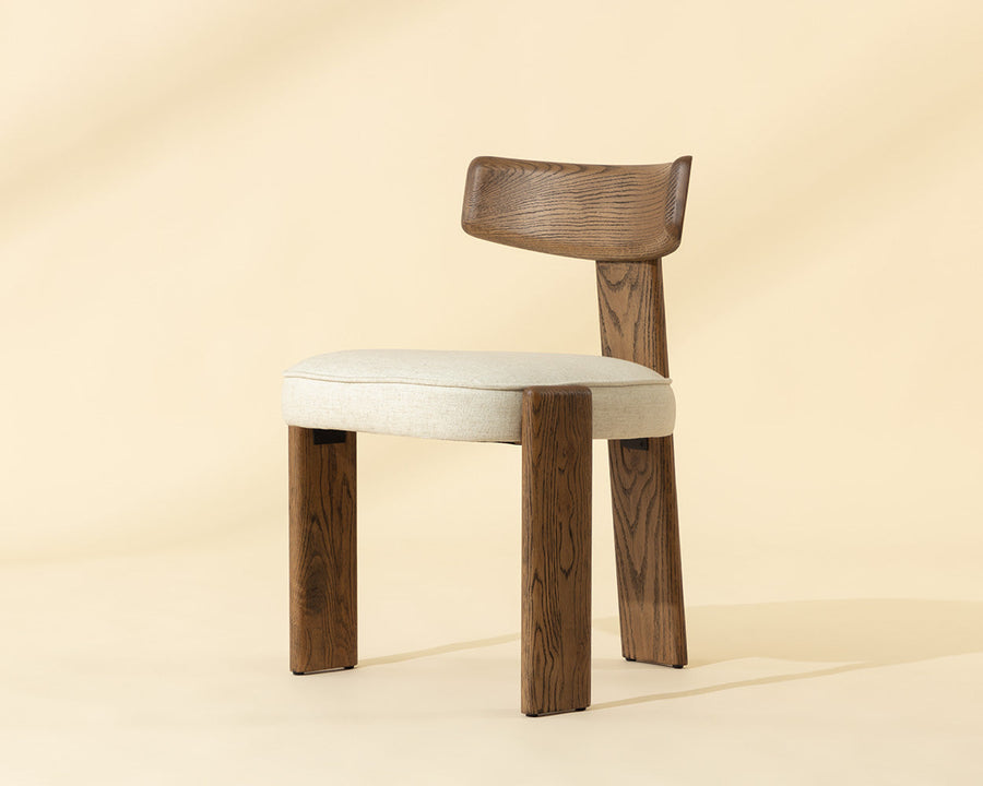 Horton Dining Chair - Warm Brown-Geralt Linen-Set of 2