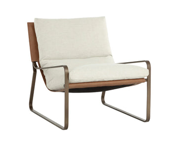 Zancor Lounge Chair-Geralt Linen / Tan #3