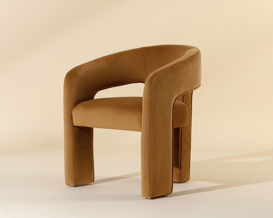 Isidore Dining Armchair-Meg Gold