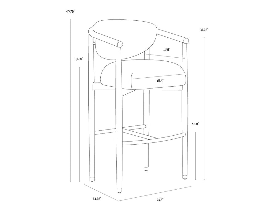 Sigrid Barstool - Light Oak