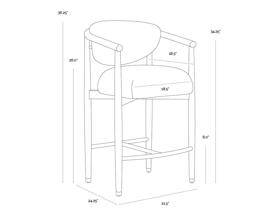 Sigrid Counter Stool - Light Oak