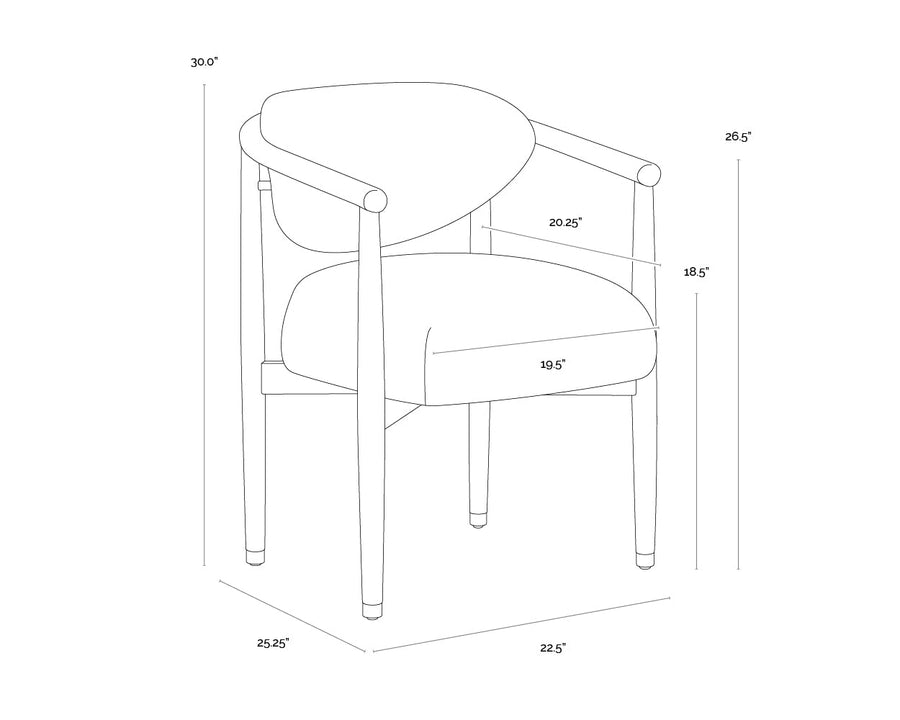 Sigrid Dining Armchair - Light Oak