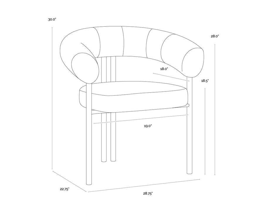 Oniva Dining Armchair - Antique Bronze