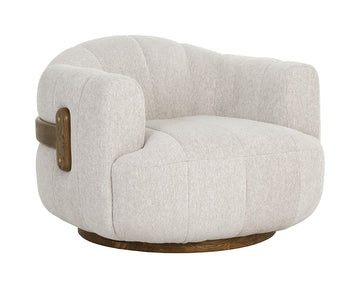 Tadeo Swivel Armchair-Dove Cream