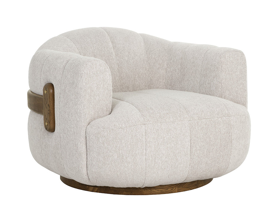 Tadeo Swivel Armchair-Dove Cream