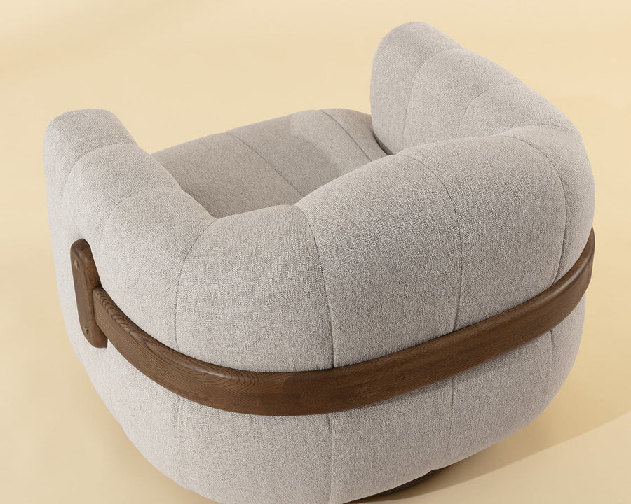Tadeo Swivel Armchair-Dove Cream
