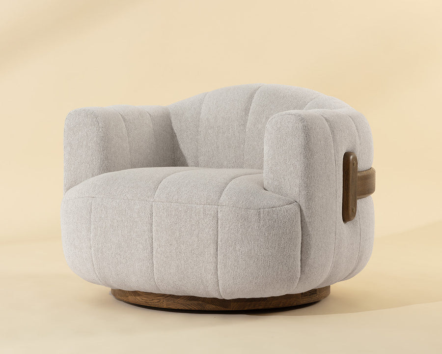 Tadeo Swivel Armchair-Dove Cream