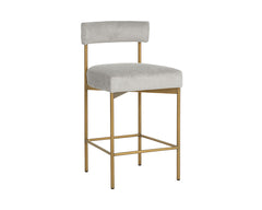 Seneca Counter Stool - Antique Brass-Polo Club Stone