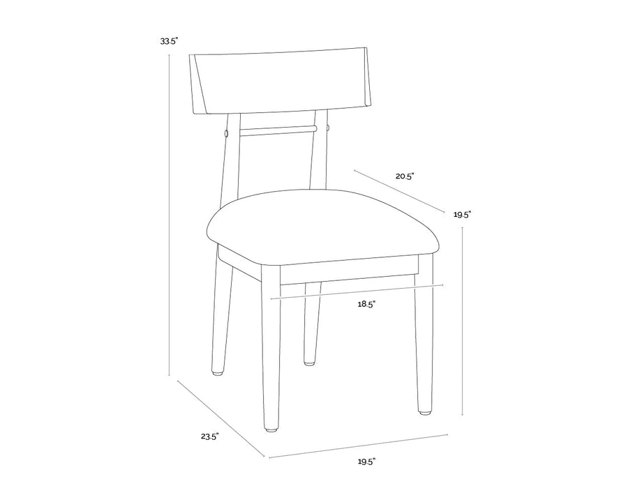 Florian Dining Chair - Light Oak- Set of 2