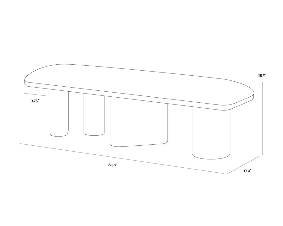 Hiro Bench - Light Oak