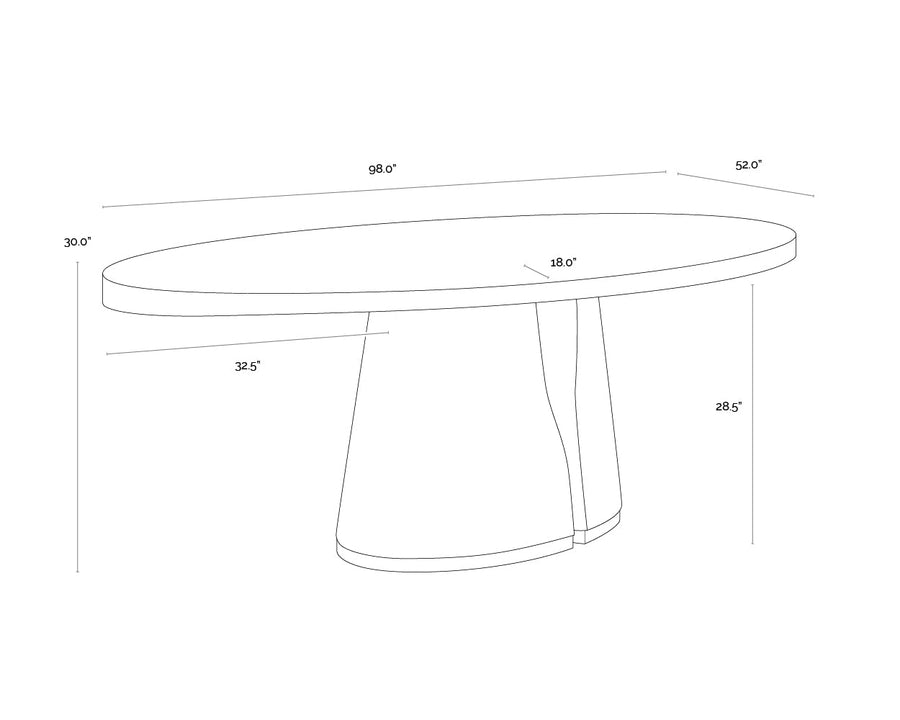 Tasmin Dining Table - 98