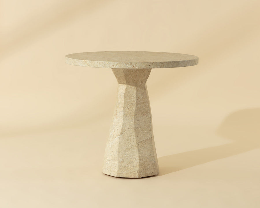 Kliff Bistro Table - Travertine Look - 34