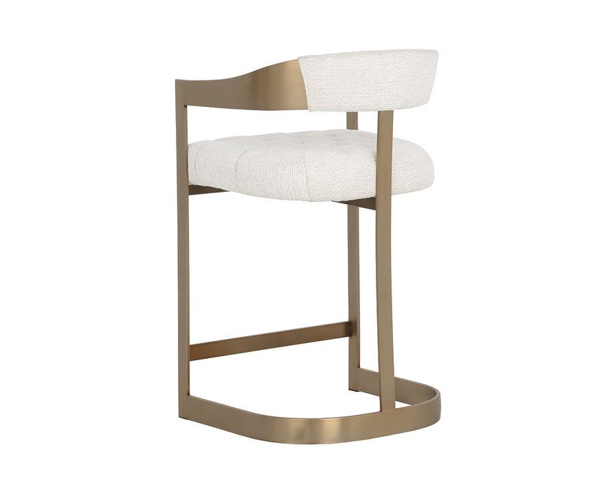 Beaumont Counter Stool - Antique Brass-Rhea Light Barley