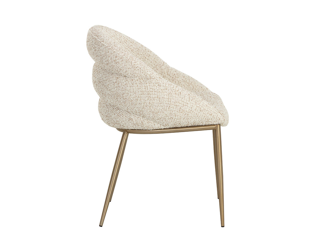 Caprielle Dining Armchair-Noah Ecru